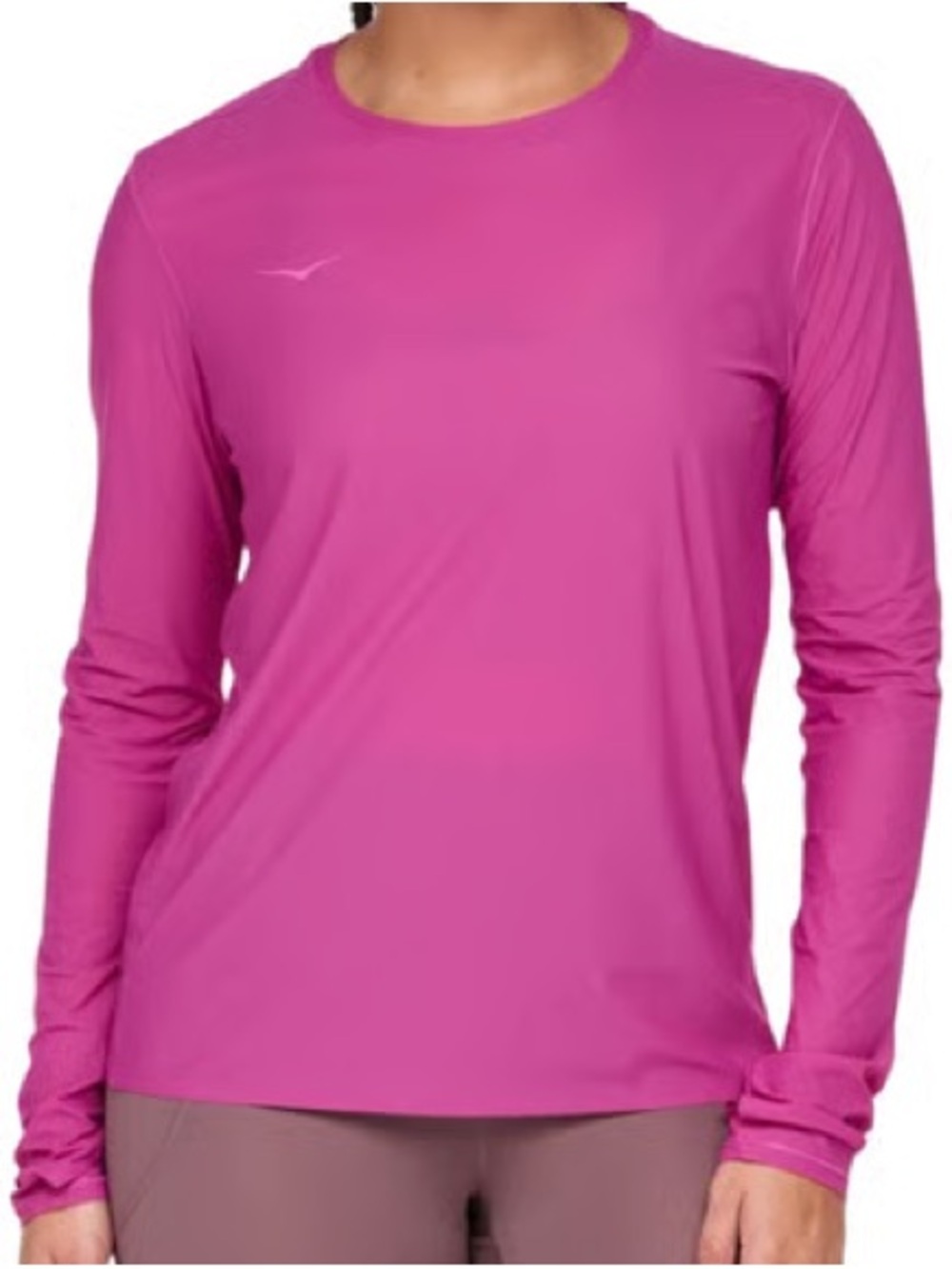 Hoka Airolite Long Sleeve Pink Women's T-Shirt MEDIUM